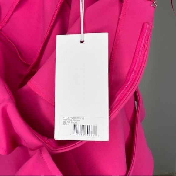 Revolve Likely Hot Pink Fuchsia Ruffle Norvina One Shoulder Dress - Picture 14 of 16